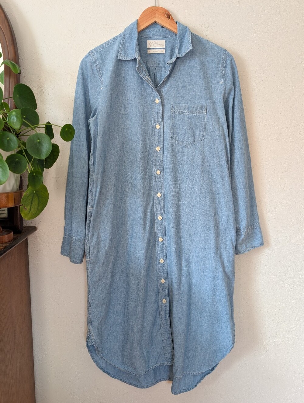 J. Crew | 2 | Classic-Fit Chambray Shirt Dress